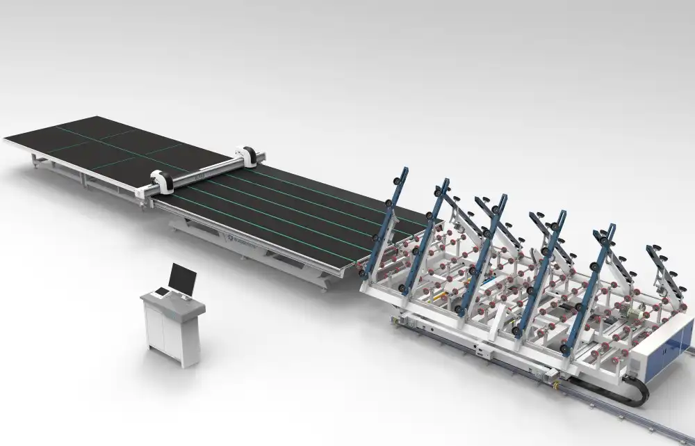 Double Turn Loading Glass Cutting Line